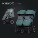 EasyGo ECHO Podwójny wózek spacerowy - Sage Green