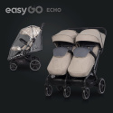 EasyGo ECHO Podwójny wózek spacerowy - Savana Beige