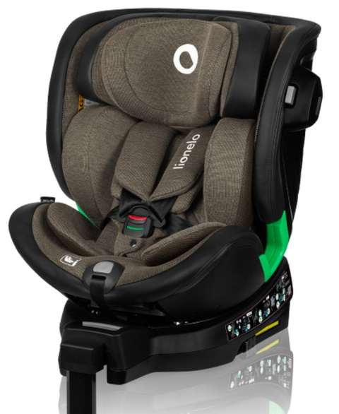 HARMONY i-Size Lionelo Obrotowy fotelik samochodowy 40-150 cm - Green Olive Leather