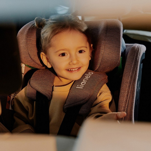 HARMONY i-Size Lionelo Obrotowy fotelik samochodowy 40-150 cm - Green Olive Leather