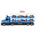 TIR Laweta samochód transporter pojazd składany XXL 10 aut niebieski