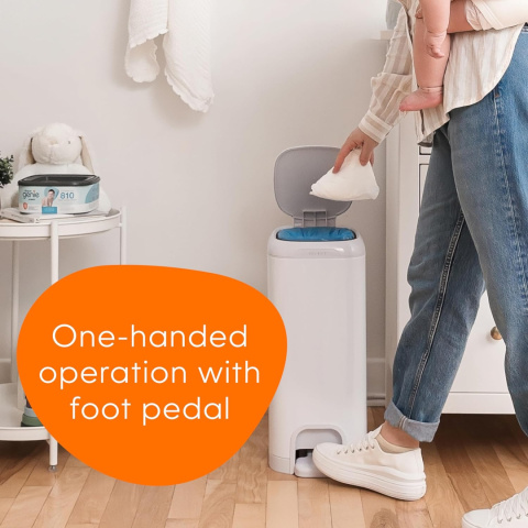 Diaper Genie SELECT Kosz na zużyte pieluszki ze stali nierdzewnej PREMIUM + 1 wkład XL - Grey