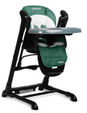 INDIGO Black Caretero 2w1 krzesełko do karmienia i huśtawka dla niemowląt - Green