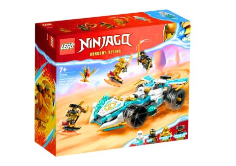 Klocki LEGO NINJAGO Samochód Wyścigowy ZANE'A Dragon Power SPINJITZU 307 Elementów 71791