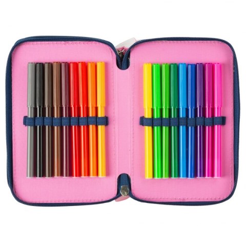 Piórnik trzypoziomowy z wyposażeniem Cleo i Frank Piesek