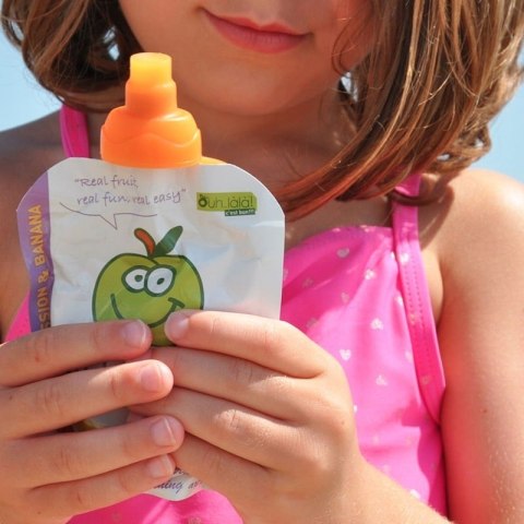 ChooMee SoftSip 2 PACK Aqua/Orange Uniwersalny ustnik silikonowy do saszetek pokarmowych opakowanie podróżne