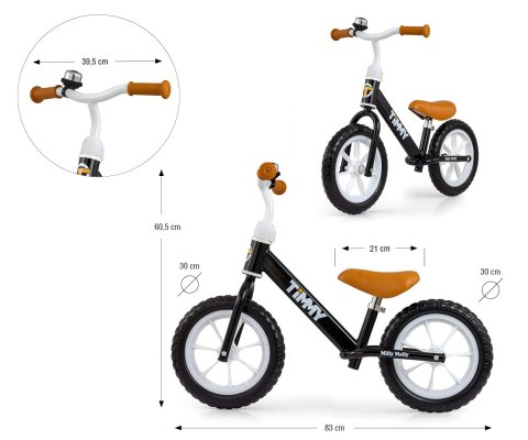 MILLY MALLY 5717 Rowerek Biegowy Timmy Black
