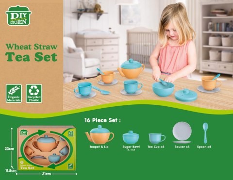 Zestaw do herbaty z bioplastiku 16 el.