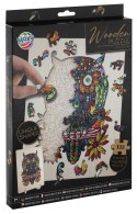 Drewniane puzzle unikalne kształty - Sowa - 133 sz