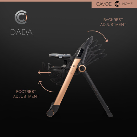 Cavoe DADA Elektryczna huśtawka krzesełko do karmienia - Meteorite