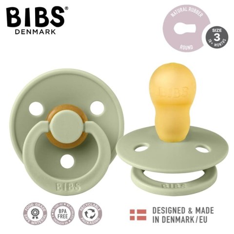 BIBS COLOUR 1 PACK SAGE L Smoczek Uspokajający kauczuk Hevea