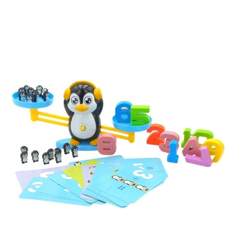WOOPIE Waga Równoważnia Szalkowa Nauka Liczenia Pingwin 4 szt.