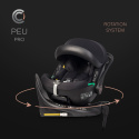 PEU PRO Cavoe I-Size Fotelik samochodowy z obrotową bazą 0-13 kg 40- 87 cm Isofix - Meteorite