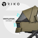 RIKO AURA 2w1 wózek wielofunkcyjny do 22kg głęboko-spacerowy - 05 Olive