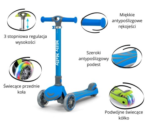 MILLY MALLY 3000 Hulajnoga SCOOTER Boogie blue