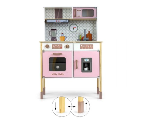 MILLY MALLY Drewniana kuchnia Bjorn - Pink