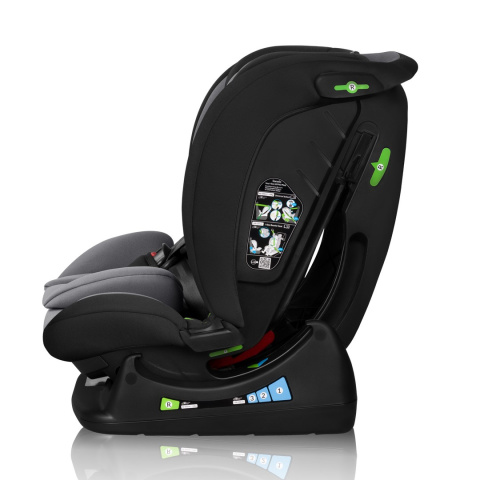 IZZY RWF iSize Lionelo Fotelik samochodowy 0-36 kg 40-150 cm - Black Grey