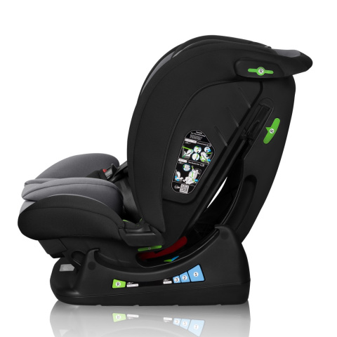 IZZY RWF iSize Lionelo Fotelik samochodowy 0-36 kg 40-150 cm - Black Grey