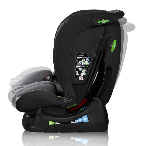 IZZY RWF iSize Lionelo Fotelik samochodowy 0-36 kg 40-150 cm - Black Grey