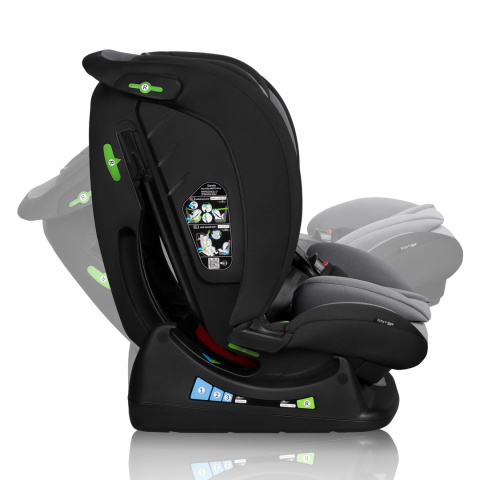 IZZY RWF iSize Lionelo Fotelik samochodowy 0-36 kg 40-150 cm - Black Grey