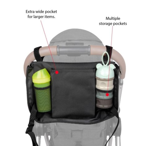 Organizer 2w1 do wózka dziecięcego i samochodu