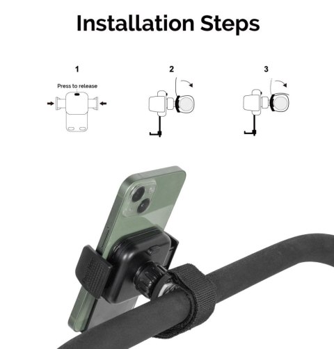 Uchwyt na telefon premium do wózka dziec. i roweru