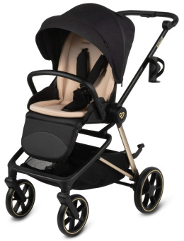 Kidwell VELMONT Wózek głęboko-spacerowy 2w1 - Black/Beige