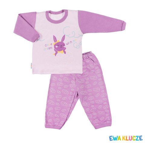 EWA 844866 LITTLE MOON Piżama DZIEW fiolet 80