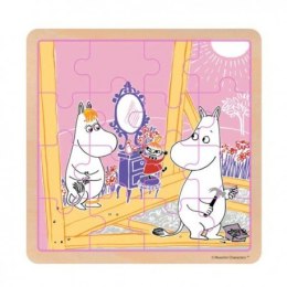 Drewniane puzzle,16 el. muminki - figle BARBO TOYS