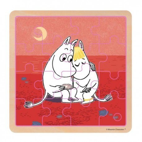 Drewniane puzzle,16 el. muminki - troska BARBO TOYS