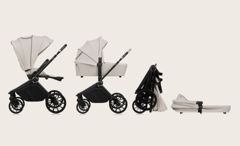 MIKA PLUS Lionelo Wózek głęboko-spacerowy 2w1 - Beige Sand