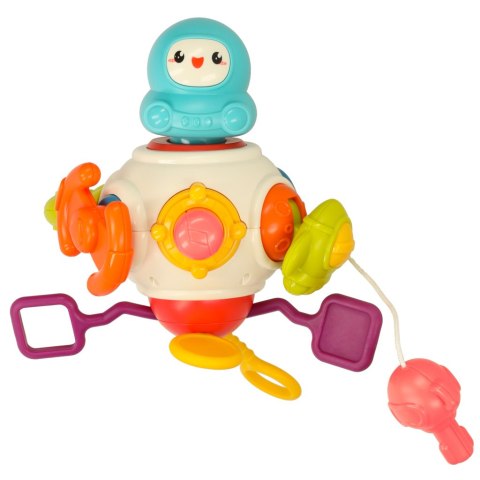 Zabawka sensoryczna gryzak 8w1 manipulacyjna przeciąganie linki Bibi-inn