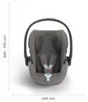 Cybex Cloud T i-Size 45-87cm rozkładany fotelik samochodowy 0-13 kg PLUS Mirage Grey