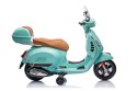 Jeździk akumulatorowy Scooter Vespa z kuferkiem turkusowy