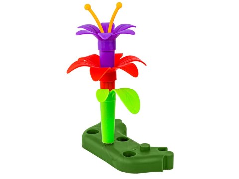 Klocki konstrukcyjne w kuferku, Ogród Kwiatki, Zestaw Do Zbudowania Kwiatowej Kompozycji 135 El.