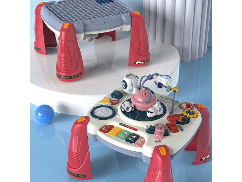 Edukacyjny Interaktywny Stolik Dla Dzieci 2W1 KOSMOS Projektor Czerwony