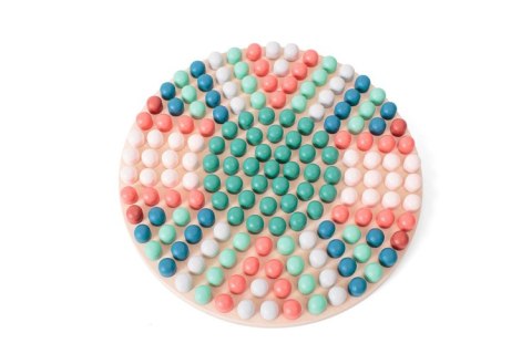 BS Toys, Układanka mozaika z drewnianymi pinezkami grzybkami