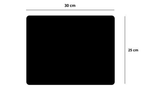 Podkładka Pod Mysz Antypoślizgowa Czarna 30x25cm