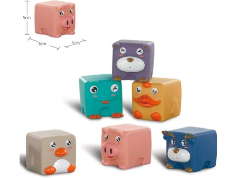 Miękkie Klocki Sensoryczne Zwierzęta 12 sztuk, Edukacyjny zestaw klocków dla malucha