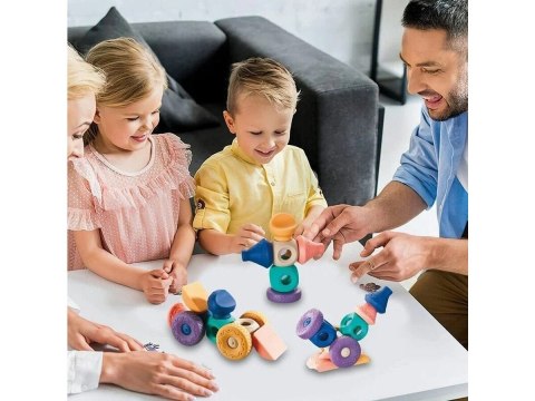 Miękkie Klocki Sensoryczne Figury geometryczne 13 sztuk, Edukacyjny zestaw klocków dla malucha