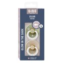 BIBS COLOUR 2-PACK SAGE NIGHT & VANILLA NIGHT L Smoczek Uspokajający kauczuk Hevea