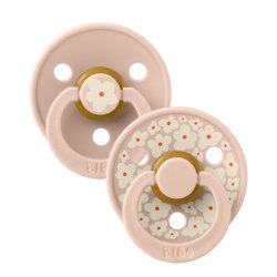 BIBS STUDIO COLOUR 2-PACK JASMINE BLUSH S Smoczek uspokajający kauczuk Hevea