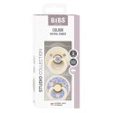 BIBS STUDIO COLOUR 2-PACK JASMINE IVORY M Smoczek uspokajający kauczuk Hevea