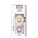 BIBS STUDIO COLOUR 2-PACK PIN IVORY & HUSH S Smoczek uspokajający kauczuk Hevea