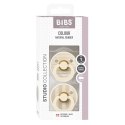 BIBS STUDIO COLOUR 2-PACK PIN IVORY & VANILLA S Smoczek uspokajający kauczuk Hevea