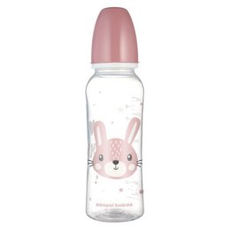 CANPOL 11/841 Butelka standardowa 250ml CUTE ANIMALS różowa