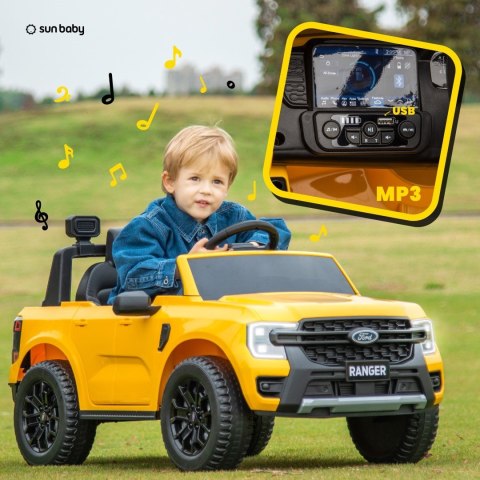 Jeździk akumulatorowy Ford - żółty