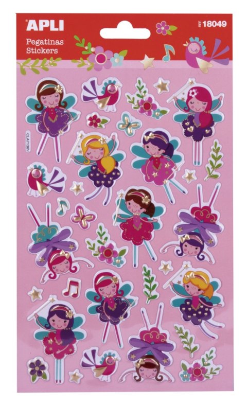 Naklejki metaliczne Apli Kids - Wróżki