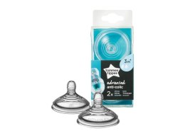 TOMMEE TIPPEE TTP42112852 Smoczki do butelki 3m+ antykolkowy 2 szt