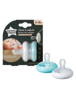 TOMMEE TIPPEE TTP43343015 Smoczek uspokajający BREAST LIKE 6-18m 2pak